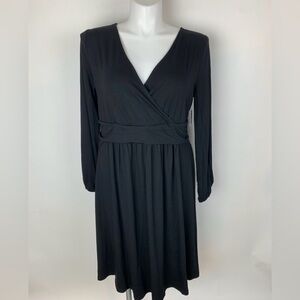 NWT Old Navy Maternity Elegant Black Jersey Knit Wrap Dress